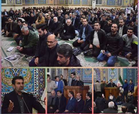 حضور دکتر بابایی کارنامی در همایش بزرگ فرهنگیان و هنرمندان حامی دکتر بابایی در مسجد محمد رسول الله
